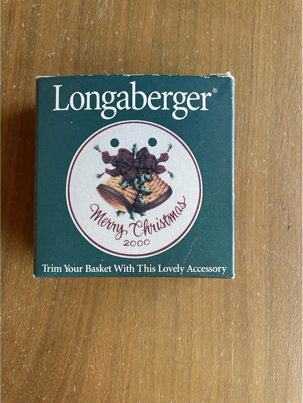 2000 Longaberger Merry Christmas 2000 Tie-On Basket Ornament New With Box